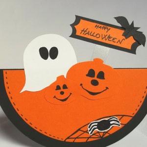 Schaukelnde Halloween-Grußkarte Handgemacht, Schaukelkarte, Halloween-Grußkarte