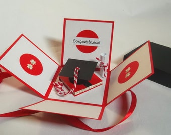 Biglietto Per Laurea, Regalo Per Laurea, Tocco Di Carta, Congratulazioni Laurea