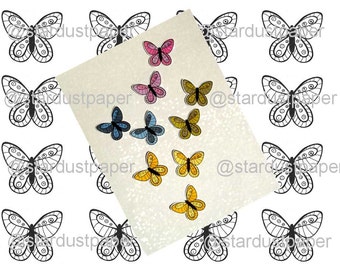 Digital Stamp Butterflies Scrapbooking Cardmaking Home Decor Immediate Download
