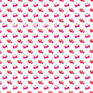 Cuori E Lettere Carta Digitale Sfondo Bianco San Valentino Matrimonio Download Immediato