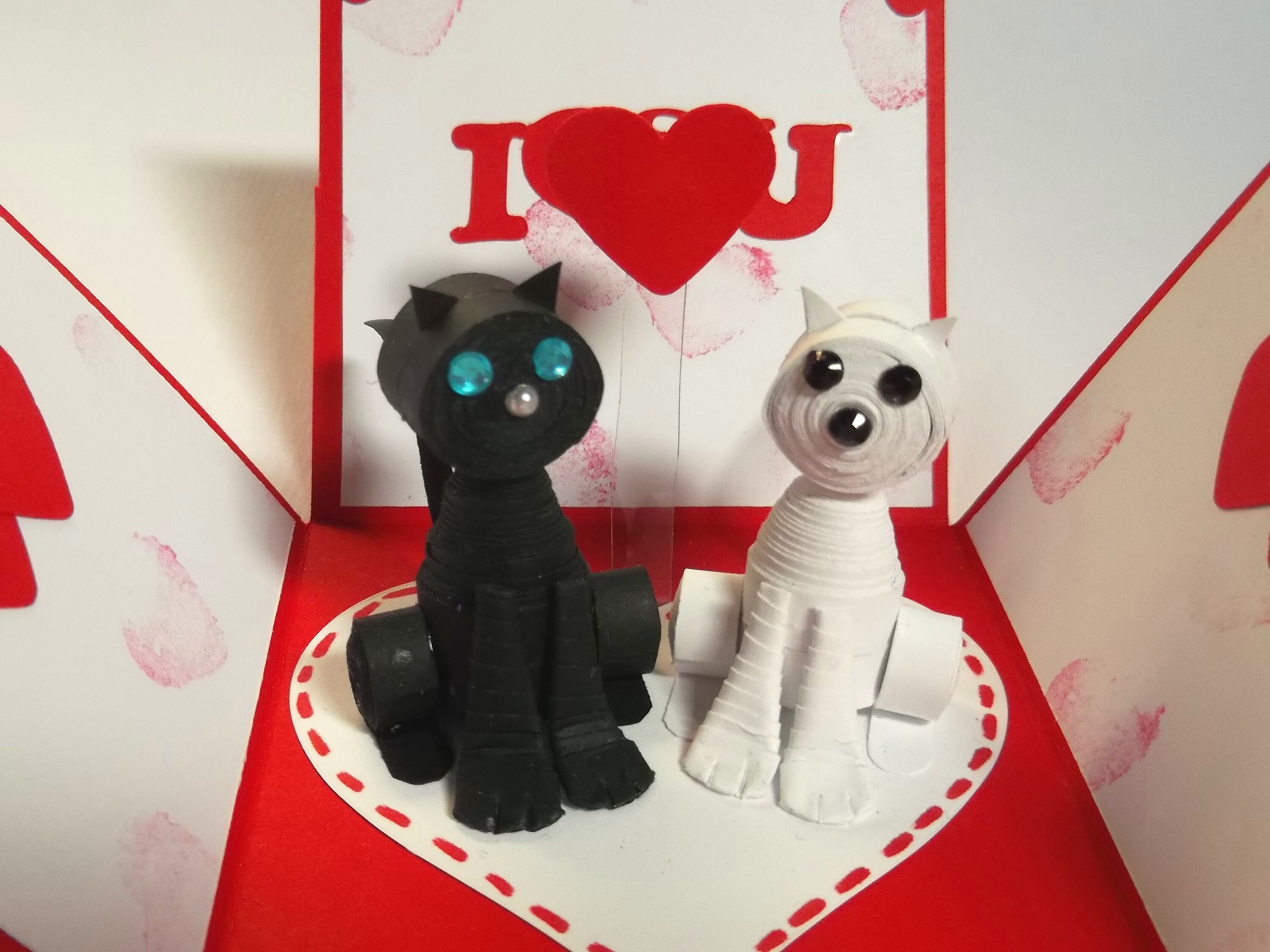 Quilling Cats Explosion Box for Valentine's Day Love Etsy