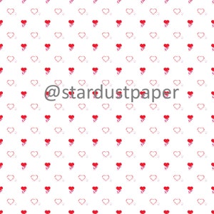 Carta Digiatle Con Diversi Cuori Rossi Download Immediato S. Valentino, Amore, Matrimonio