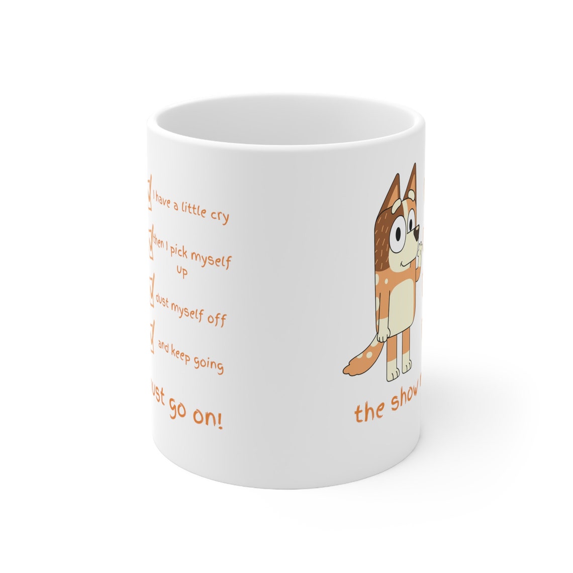Chilli Checklist Mug Chilli Heeler Selfcare Checklist Bluey Etsy