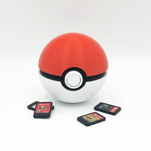 Poke Ball Switch Game Cartridge 3D Printed Storage Case Compatible with Switch Game Cartridges image 1