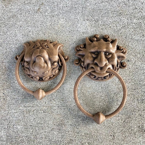 Left and Right Door Knocker Set - 3D Printed and Hand-Painted