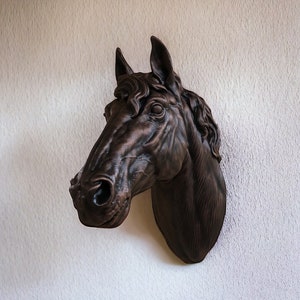 XL Horse Head Wall Art Mount - 3D Printed Bust
