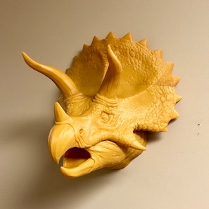 Triceratops Version 2 Head Wall Art Mount - 3D Printed Bust