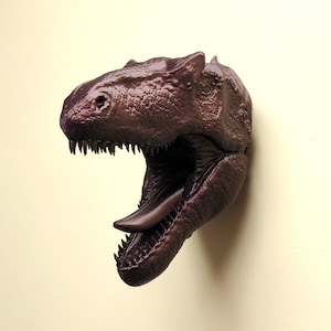Allosaurus Head Wall Art Mount - 3D Printed Bust
