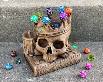 Crowned Skull Diorama Dice Box from Ars Moriendi 3D
