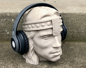 Conan Headphone Head - 3D Printed Headphone Stand Bust