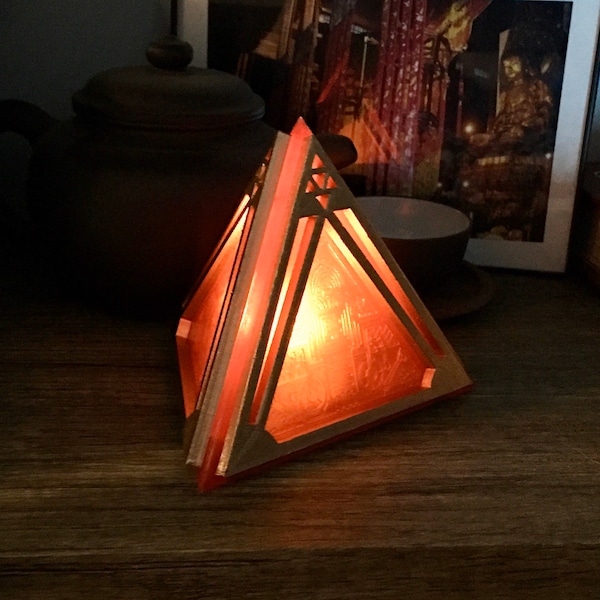 Hand-Painted 3D Printed Sith Holocron Wayfinder Inspired by STAR WARS