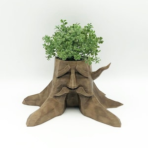 The Great Deku Tree Planter - Plantador suculento pintado a mano impreso en 3D