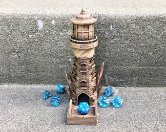 Lighthouse Dice Tower from Fate's End Tiny Towers by Kimbolt Creations