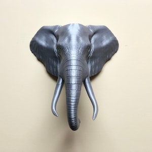 Elephant Head Wall Art Mount - 3D Printed Bust