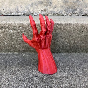 Demon Hand 3D Printed Halloween Sculpture Figure Toy - Various Colors