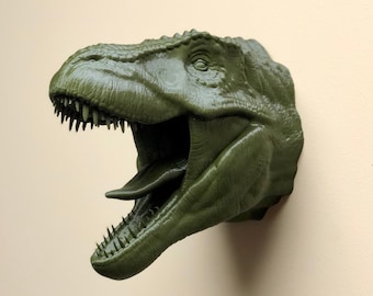 Tyrannosaurus Head Wall Art Mount - 3D Printed Bust