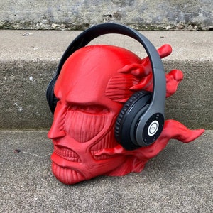 Colossal Titan Headphone Head - 3D Printed Headphone Stand Bust