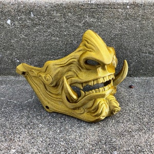 Samurai Mask 1 - 3D Printed Demon Oni Half Mask