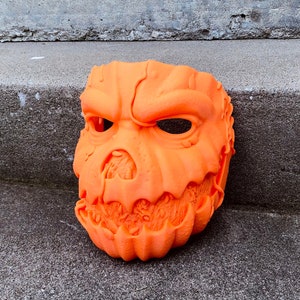 3D Printed Pumpkin Jack-O-Lantern Cosplay Mask - Various Colors