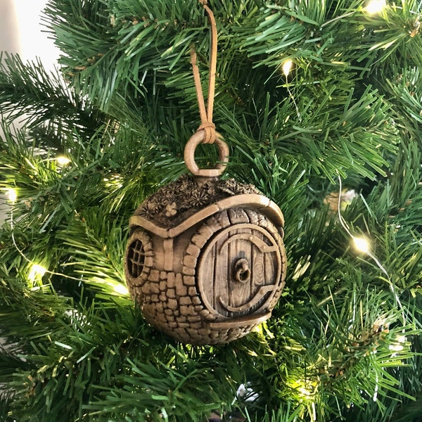 3D Printed Hand-Painted Bag End Hobbit Hole Christmas Ornament