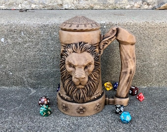 The Lion's Brew Mythic Mug Dice Vault and Can Holder from Mythic Mugs by Ars Moriendi 3D - Various Colors