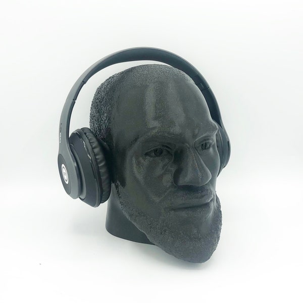 LeBron James Headphone Head - 3D Printed Gaming Headphone Holder Stand Bust