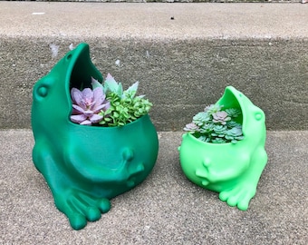 Gluttonous Frog 3D Impreso Dinosaur Bin Succulent Planter Pot Jarrón - Varios colores