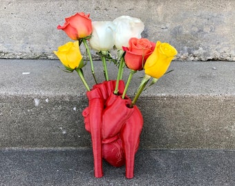 Realistic Heart Vase - 3D Printed Anatomically Correct Heart Vase
