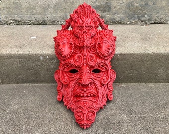 Ornate Olmec Mask - 3D Printed Mask