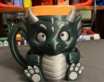 DIGITAL FILE ONLY - Chibi Dragon Ice Cream Pint Mug Holder