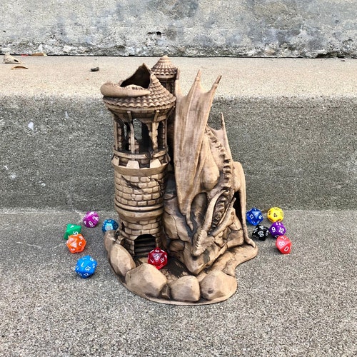 The Watchtower Dragon Set Dice Tower From Mythic Roll Dice Etsy