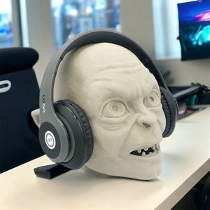 Gollum Smeagol Headphone Head - 3D Printed Headphone Stand Bust