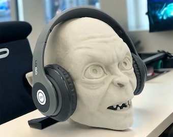 Gollum Smeagol Headphone Head - 3D Printed Headphone Stand Bust