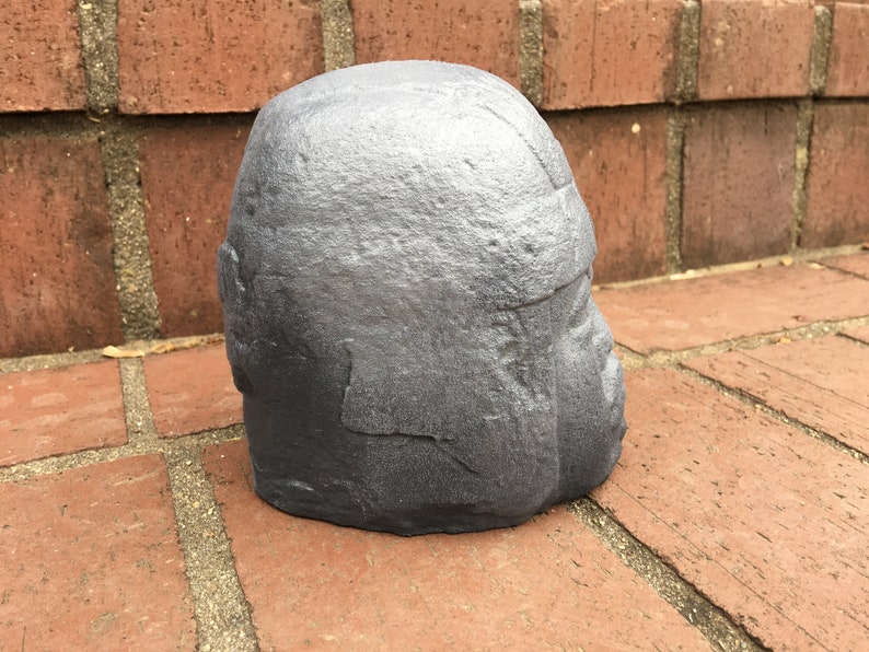 Hand-Painted 3D Printed Olmec Colossal Head Statue image 3