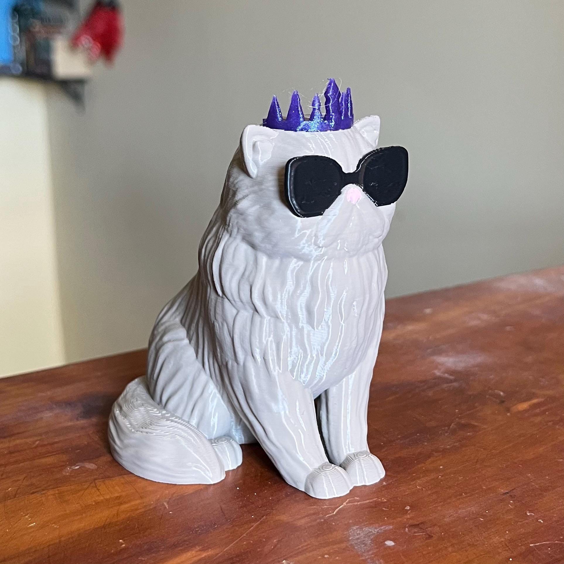 Princess Donut Bookshelf Decor - Sentient Show Cat Book Figure