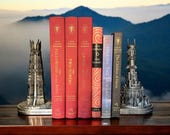 Two Towers Orthanc and Barad-dur Bookends - Silver Wax Buffed - 3D