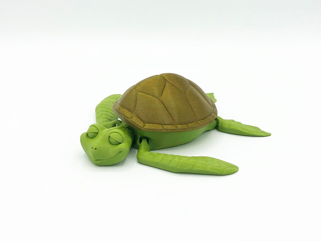 Flexi Sea Turtle Box 3D Printed Articulated Fidget Toy Various Colors Etsy