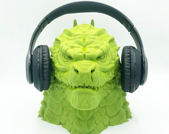 Godzilla Headphone Head - 3D Printed Headphone Stand Bust