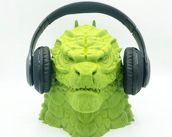 Godzilla Headphone Head - 3D Printed Headphone Stand Bust