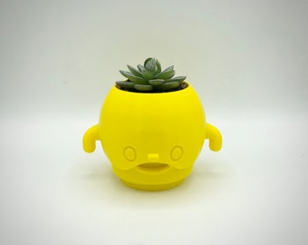3D Printed Hand-Painted Gyroid Arfoid Succulent Planter Vase Inspired by Animal Crossing New Horizon