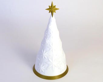 Christmas Tree Table Lamp Holiday Shelf Décor Accent Light