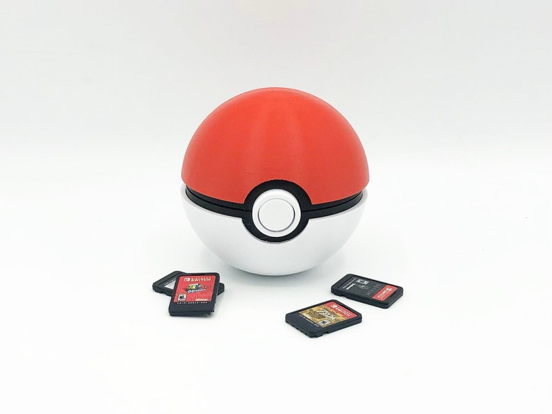 Poke Ball Switch Game Cartridge 3D Printed Storage Case Compatible with Switch Game Cartridges image 1