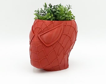 Spider-Man Planter - 3D Printed Mini Succulent Planter Pot Vase