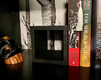 Juego de soportes para libros con forma de cubo: decoración para estanterías impresa en 3D