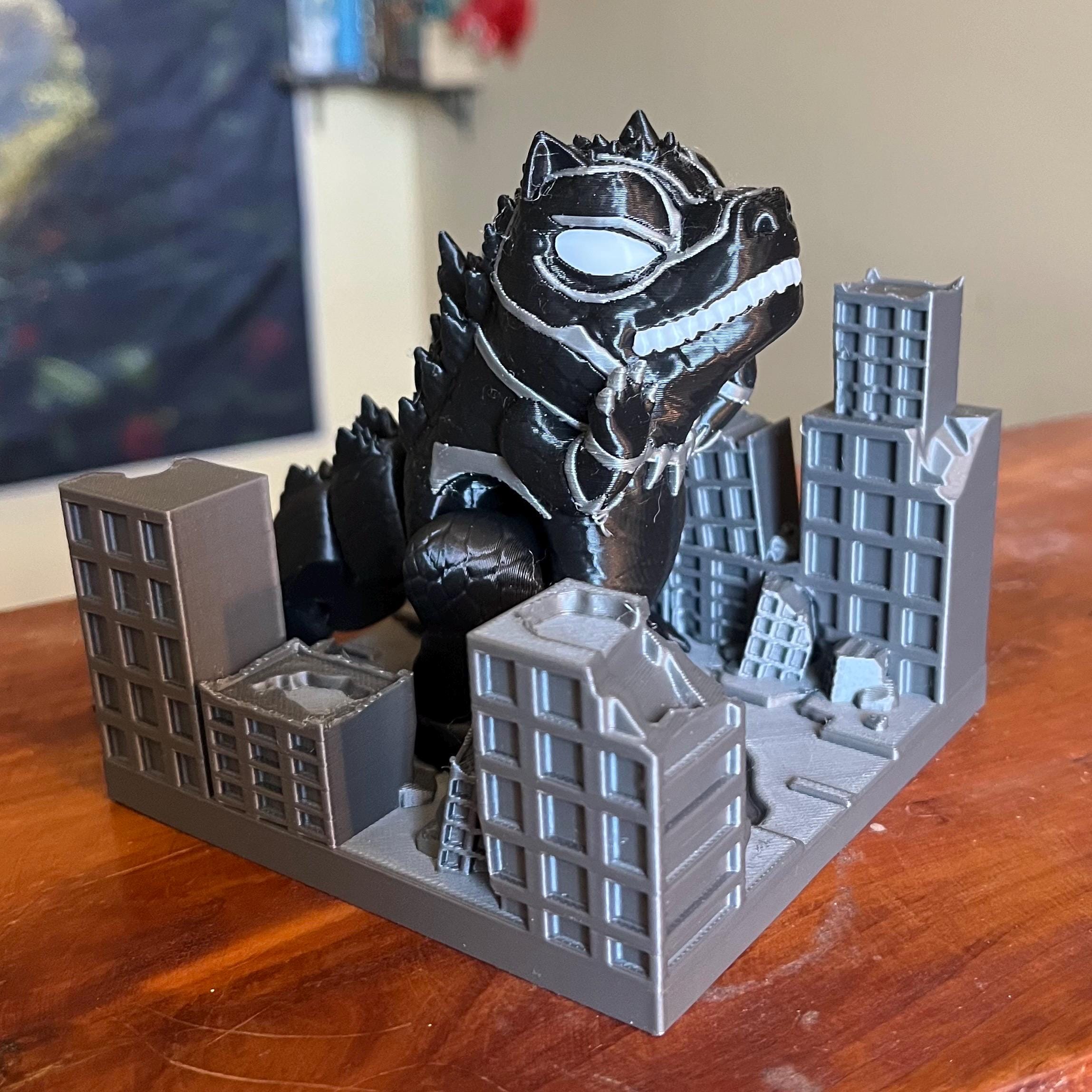 Chibi Black Panther-zilla Flexi Toy - Cute Mashup Articulated Toy