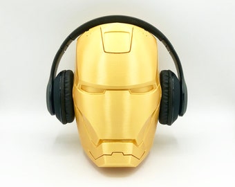 Iron Man Headphone Head 3D Printed Headphone Stand Bust