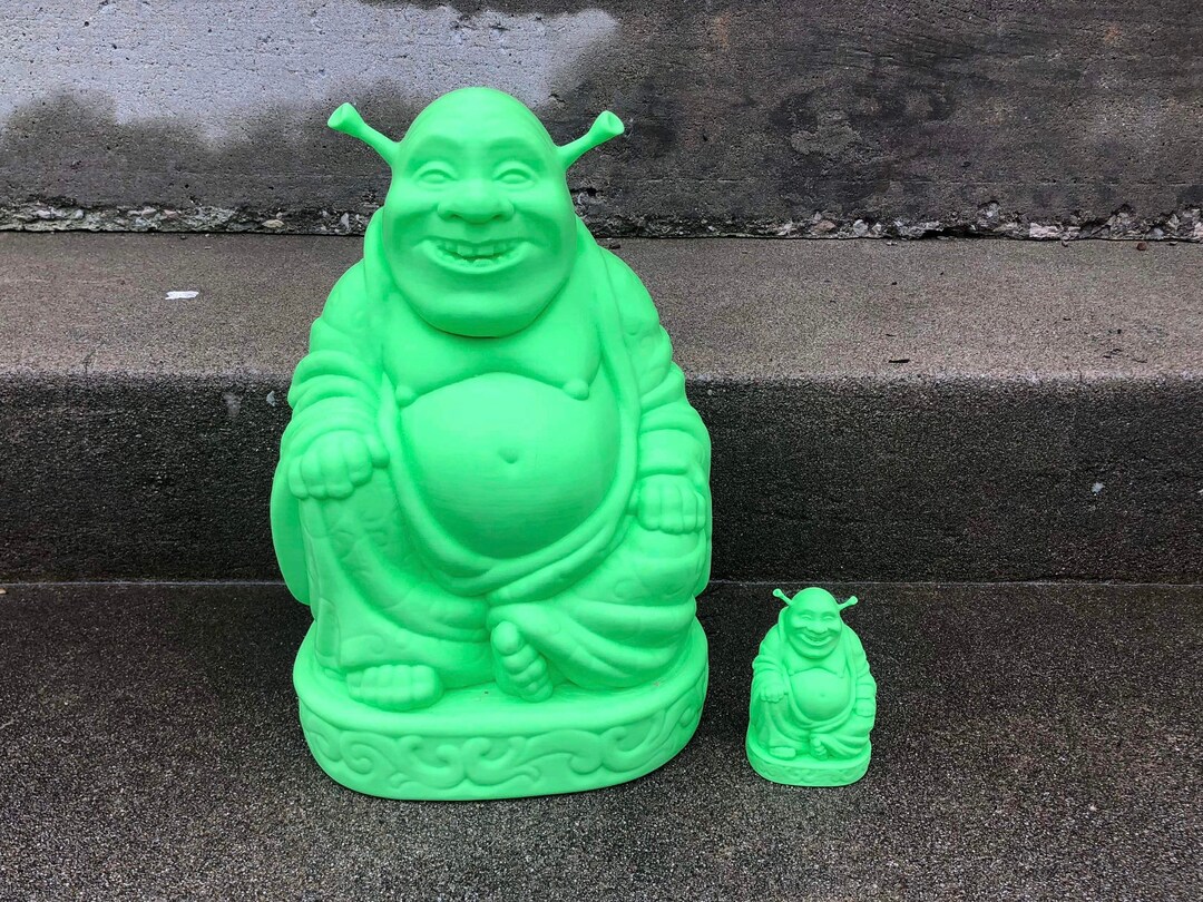Colossal Shrek Buddha 3D Printed Statue Figure Various Colors Etsy
