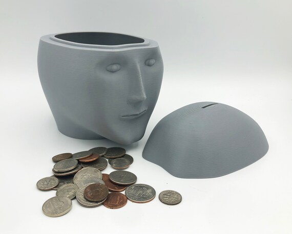 Forbigående Datter boks 3D Printed Stonks Meme Man Diamond Hanz Inspired Piggy Bank - Etsy