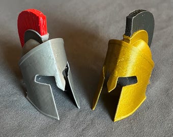 Ancient Greek Helmet Bookshelf Decor - History Inspired 3D Printed Bookish Decor