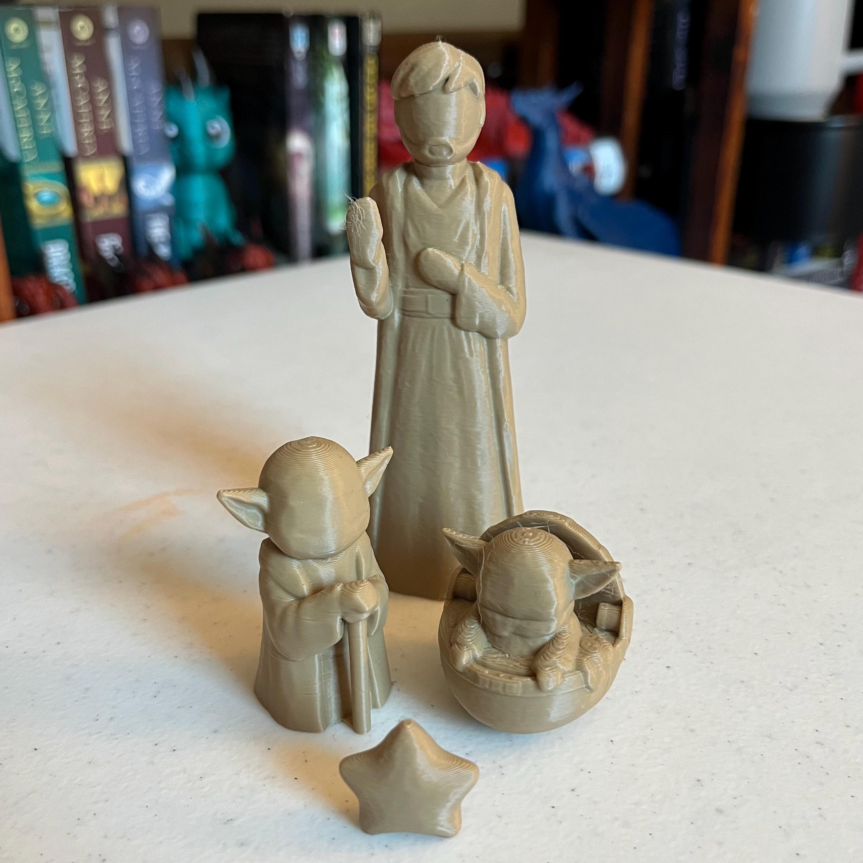 DIGITAL FILE ONLY - Wooden Style Space Nativity Set - Sci-fi Figures ...